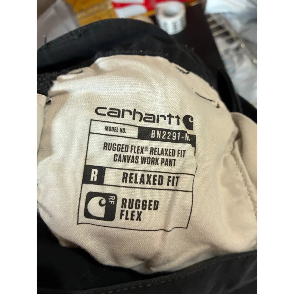Carhartt Rugged Flex Relaxed Fit Canvas‎ Pants Black BN2291-M 30x32 Distressed